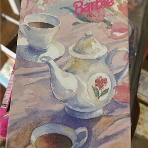 Barbie Spring Tea Party Invitation with Pink and Green